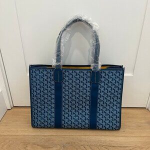 NEW AUTHENTIC GOYARD Goyardine Villette MM Tote Bag Ocean Blue – Limited Edition